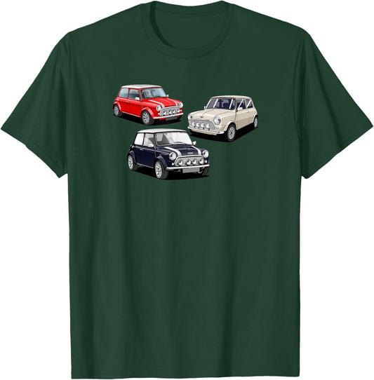 British Classic Cars - Red White and Blue Mini Collection T-Shirt - T-Shirt | Forest