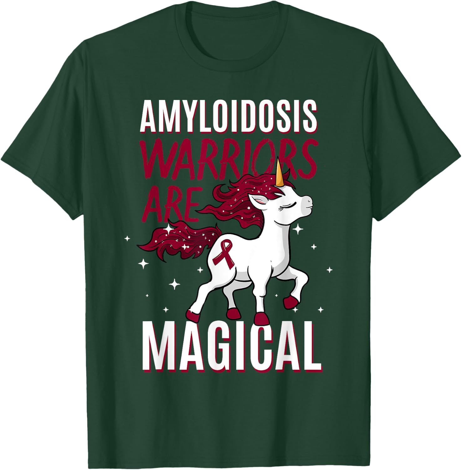 Warriors Are Magical Amyloidosis Blood Disorder Patients T-Shirt - T-Shirt | Forest