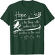 Emily Dickinson Hope is The Thing With Feathers Bird Poetry T-Shirt - T-Shirt | Forest