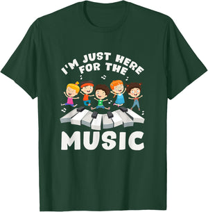 Back To School Teacher Im Just Here For The Music T-Shirt - T-Shirt | Forest