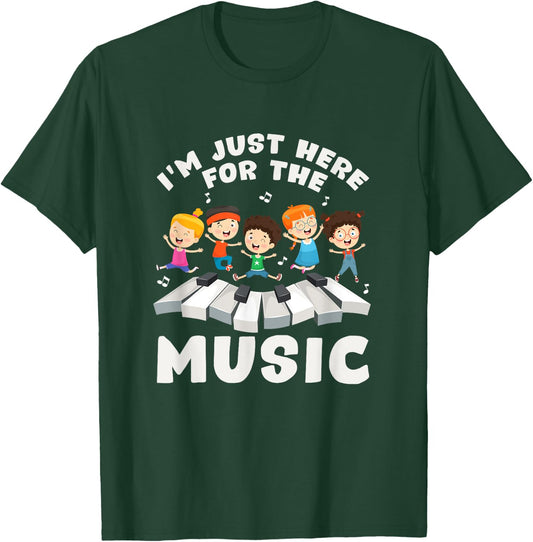Back To School Teacher Im Just Here For The Music T-Shirt - T-Shirt | Forest