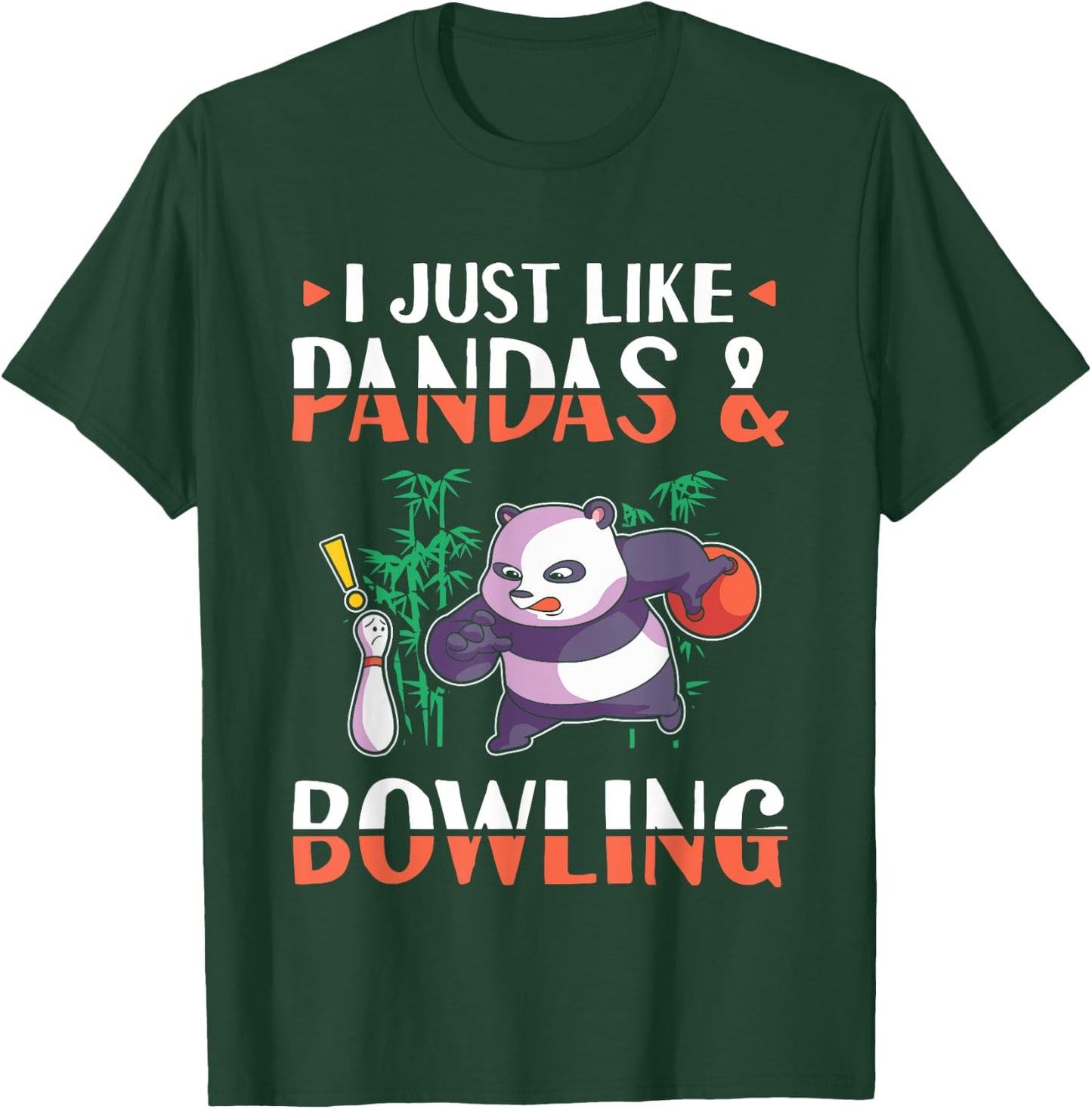 Panda Bowling I just love Pandas T-Shirt - T-Shirt | Forest