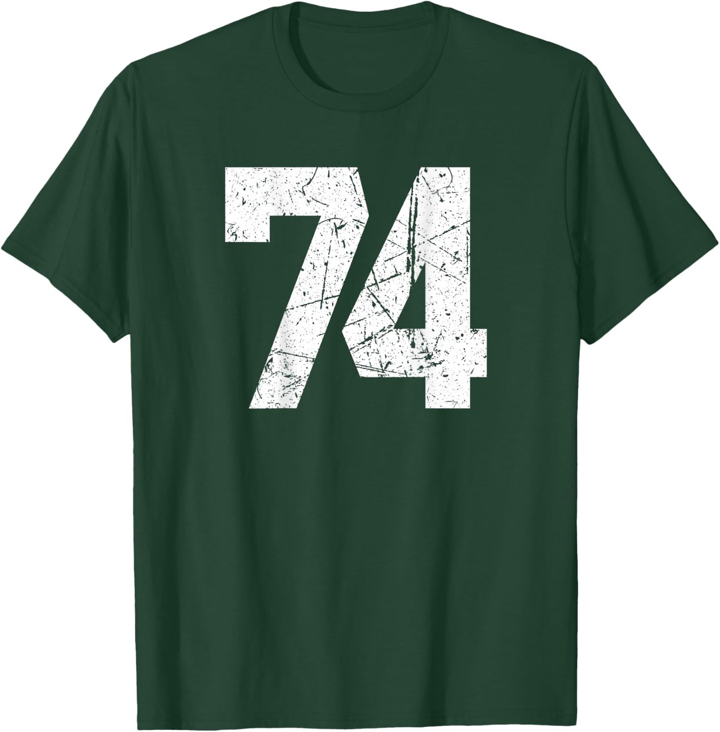 #74 Jersey Uniform Varsity Sports Number, 32nd Birthday T-Shirt - T-Shirt | Forest