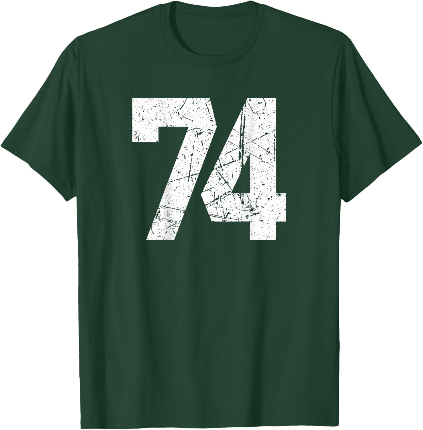 #74 Jersey Uniform Varsity Sports Number, 32nd Birthday T-Shirt - T-Shirt | Forest