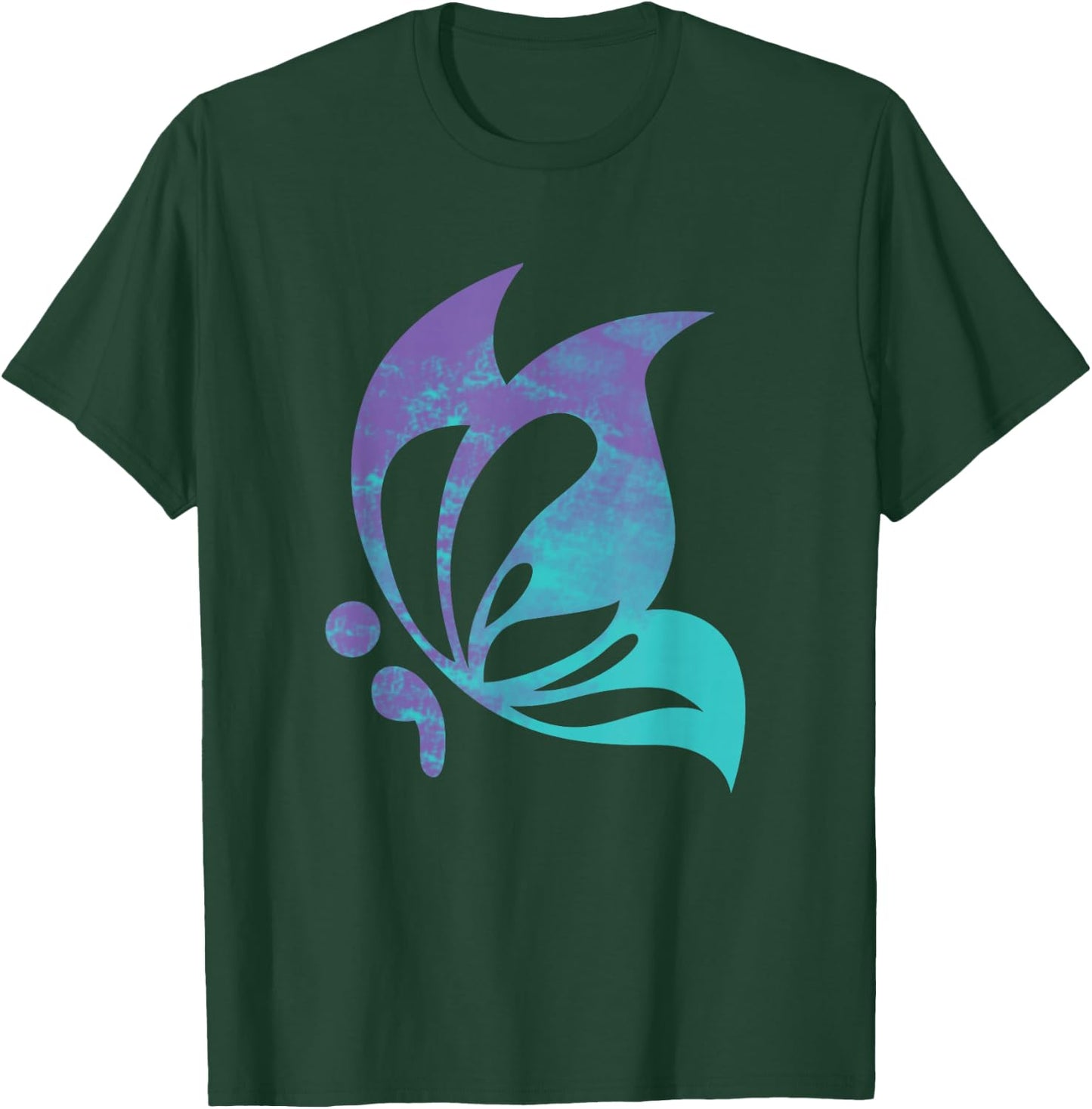 Semicolon Butterfly Mental Suicide Prevention Awareness T-Shirt - T-Shirt | Forest