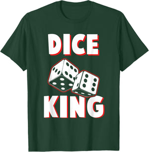 Dice King Funny Board Game Champion Geek T-Shirt - T-Shirt | Forest