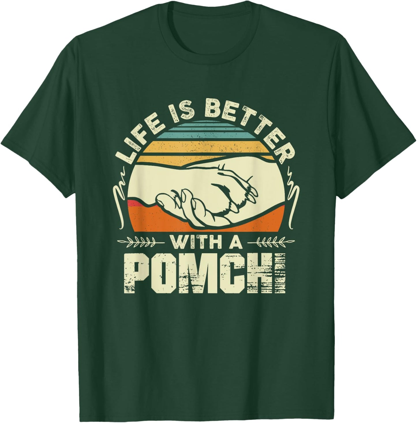 Pomchi Shirt Men Women Dog Mom Dog Lover T-Shirt - T-Shirt | Forest