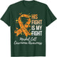 His Fight Is My Fight Merkel Cell Carcinoma Awareness T-Shirt - T-Shirt | Forest