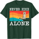 Never Hike Alone Akita Graphic Hiking T-Shirt - T-Shirt | Forest