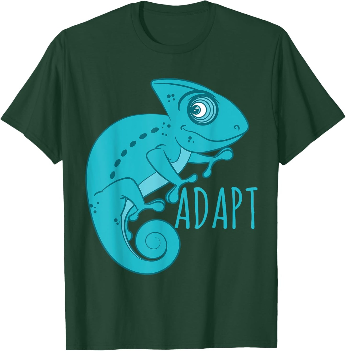 Chameleon T Shirt - Blue Art Chameleon - Adapt T-Shirt - T-Shirt | Forest