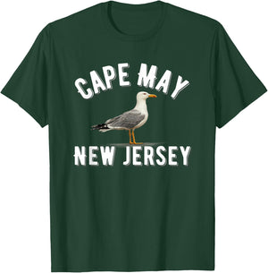 Cape May New Jersey Sea Gull Cute Beach Vacation T-Shirt - T-Shirt | Forest