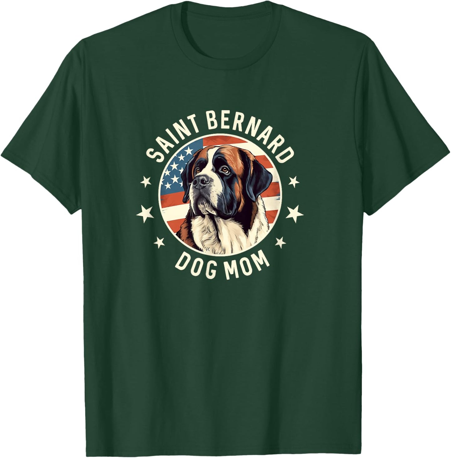 Saint Bernard Gifts Women, St. Bernard Dog Mom T-Shirt - T-Shirt | Forest