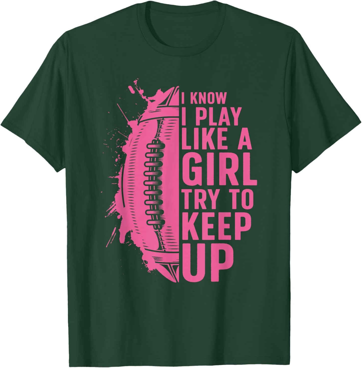 Cool Football Girls Football Player Coach Sports T-Shirt - T-Shirt | Forest