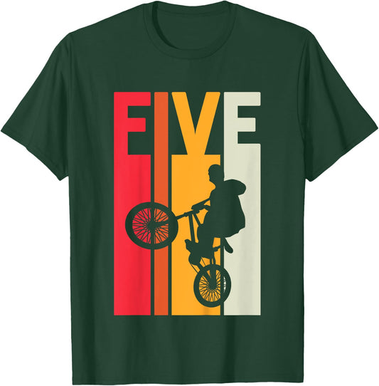 Kids 5 Year Old BMX Birthday Gift Party Boys Dirt Biking 5th T-Shirt - T-Shirt | Forest