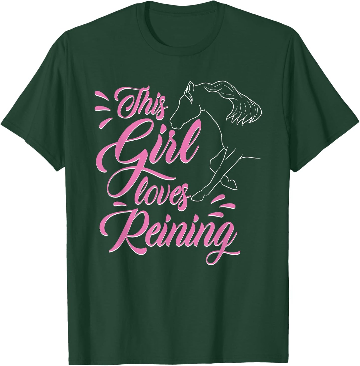 Funny Reining Horse Rider Horseback Riding Equestrian Gifts T-Shirt - T-Shirt | Forest