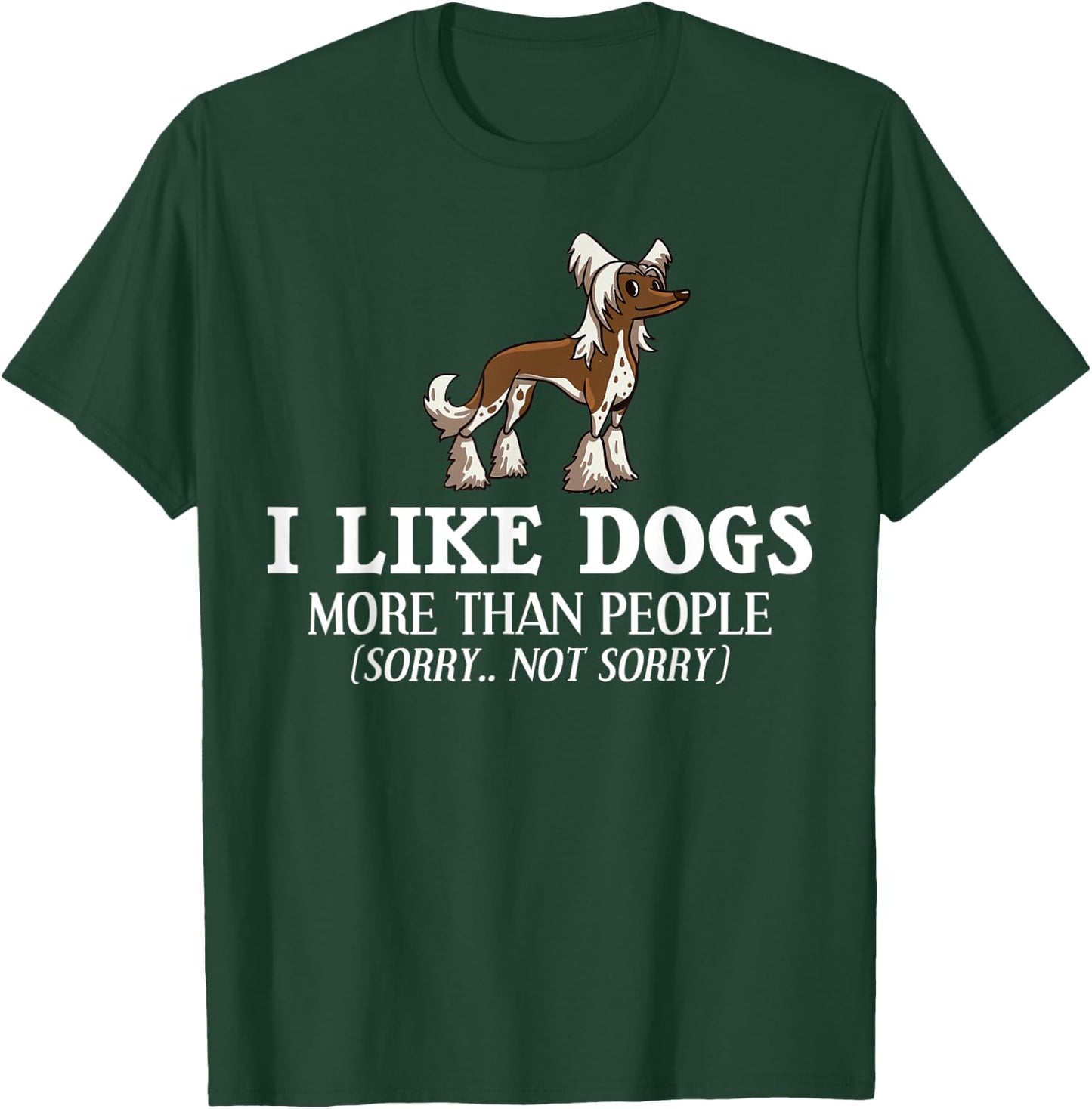 Chinese Crested Powderpuff Dog Gift Puppies Owner Lover T-Shirt - T-Shirt | Forest
