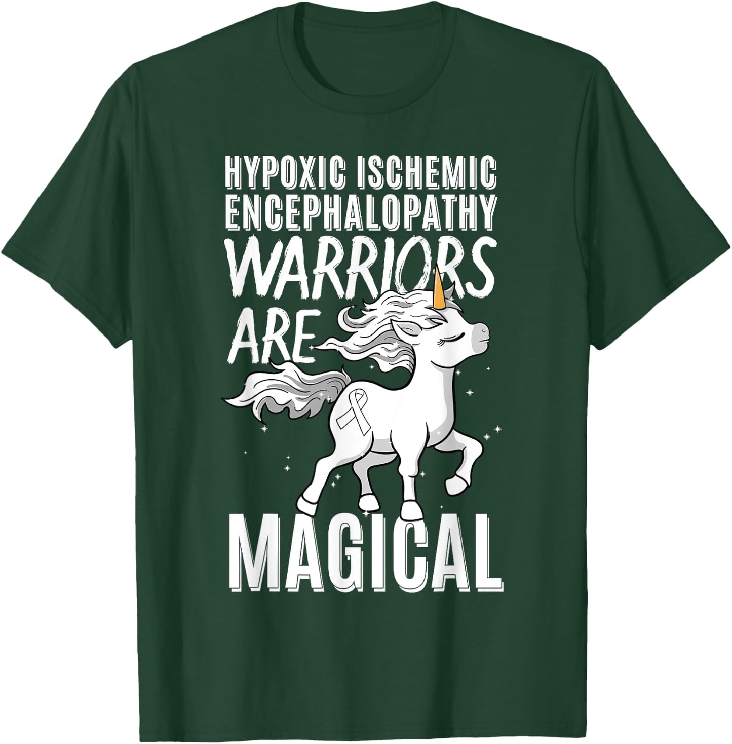 Hypoxic Ischemic Encephalopathy Cerebral Hypoxia Unicorn T-Shirt - T-Shirt | Forest
