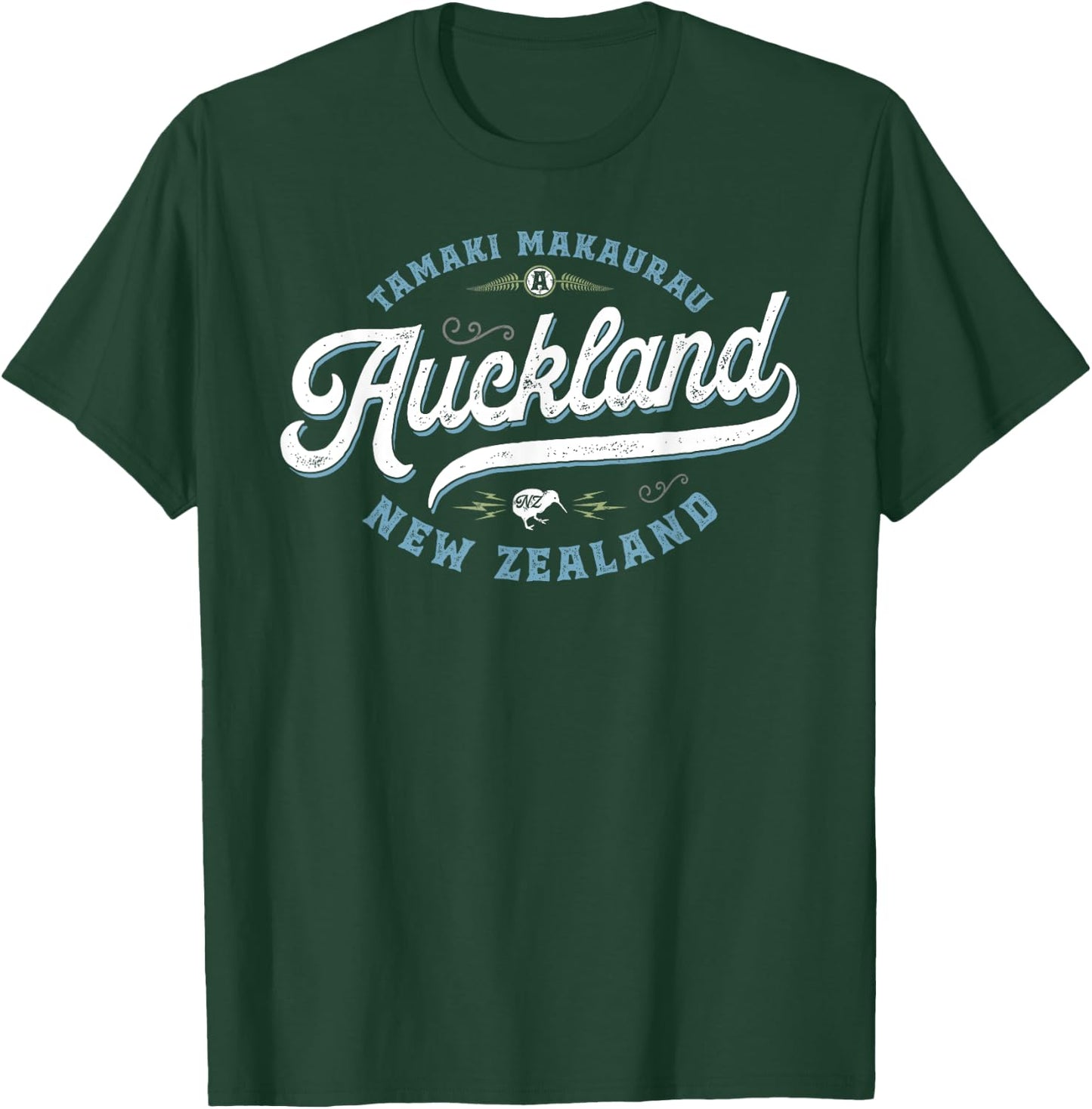 Auckland New Zealand - Vintage NZ Travel Souvenir Gift T-Shirt - T-Shirt | Forest