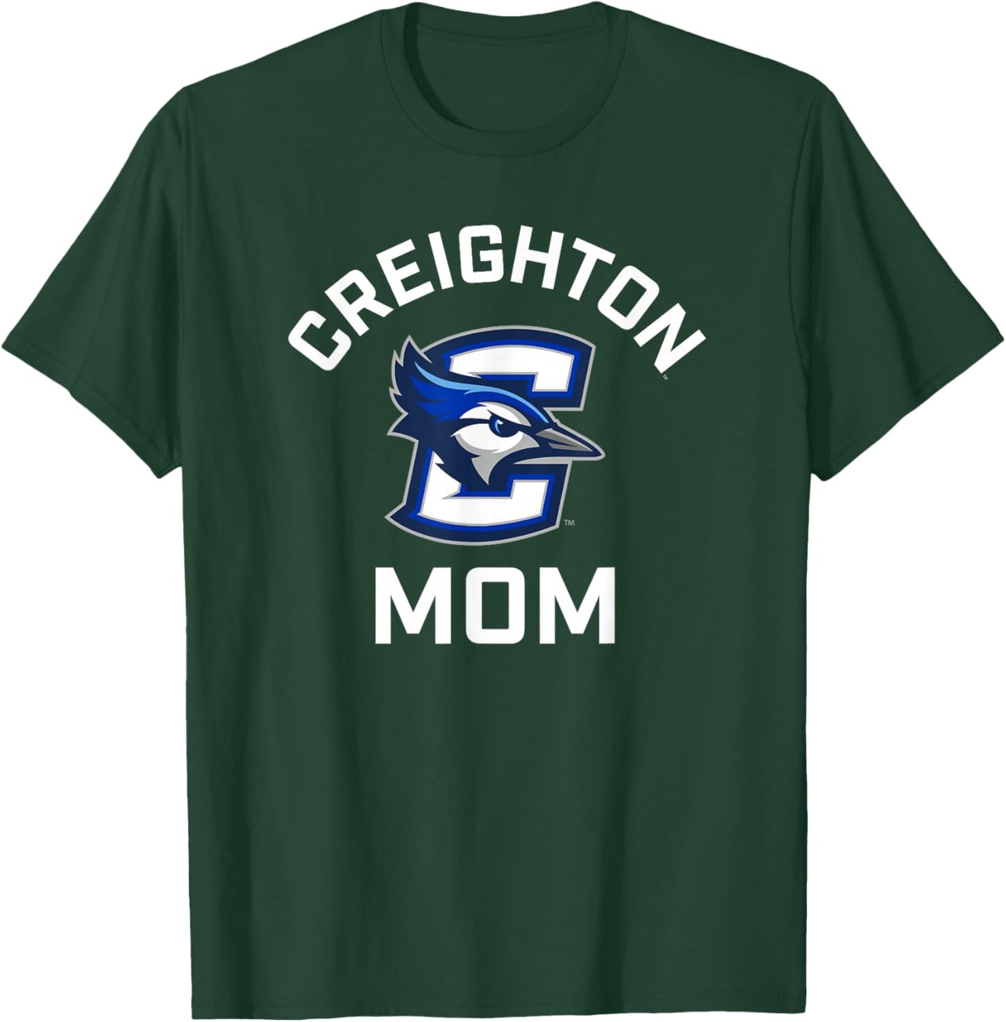 Creighton University Bluejays Arched Mom T-Shirt - T-Shirt | Forest