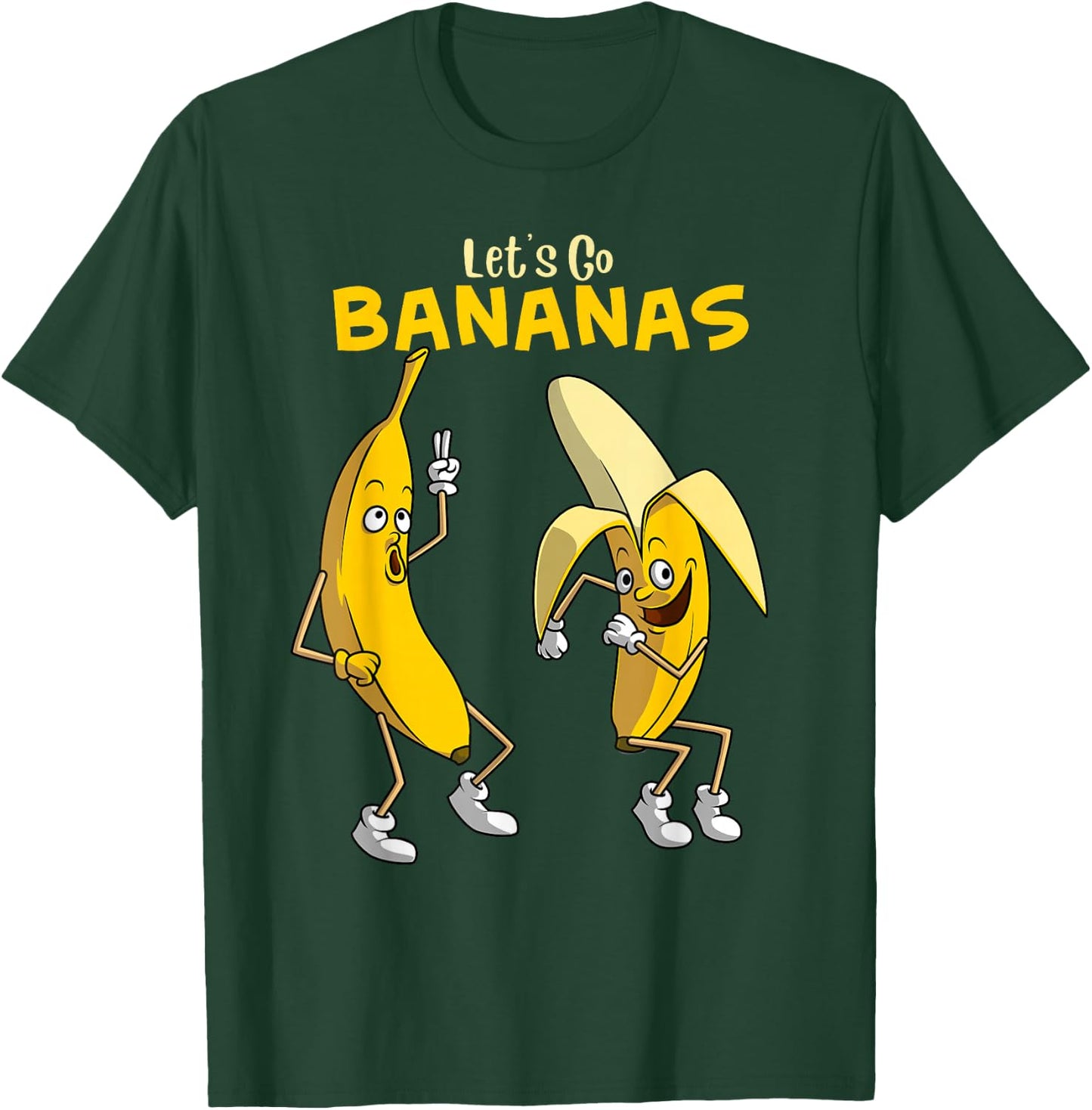 Funny Let's Go Bananas Gift Kids Boys Girls Cute Fruit Dance Small T-Shirt - T-Shirt | Forest