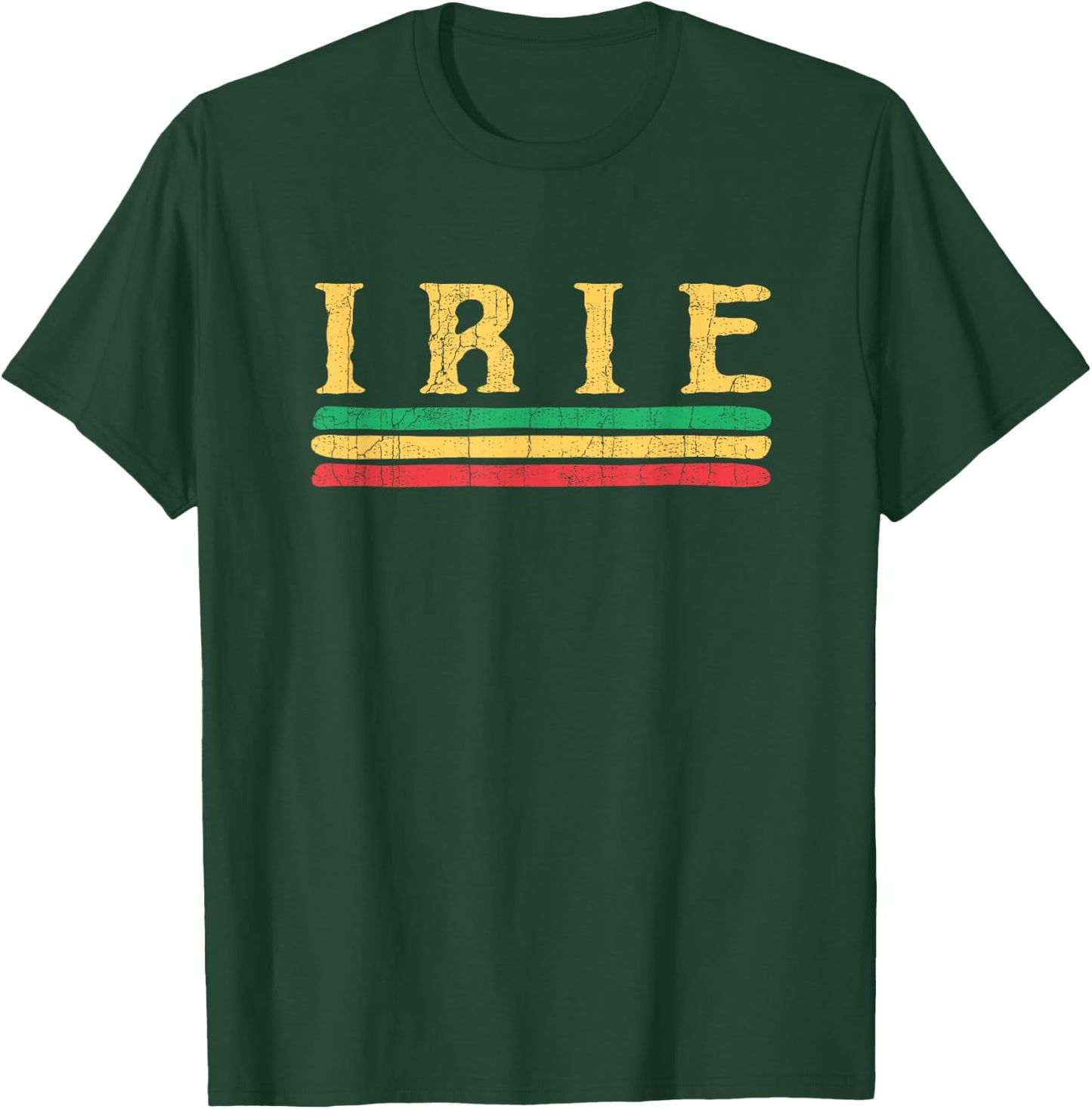 Irie Rasta Reggae Rastafari Funny Jamaica jamaican T-Shirt - T-Shirt | Forest