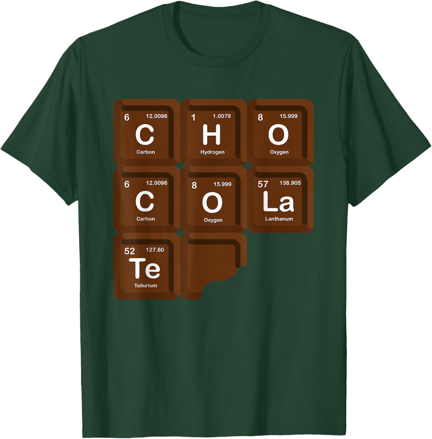 Funny Chocolate Periodic Table Of Elements Chemistry Lover T-Shirt - T-Shirt | Forest