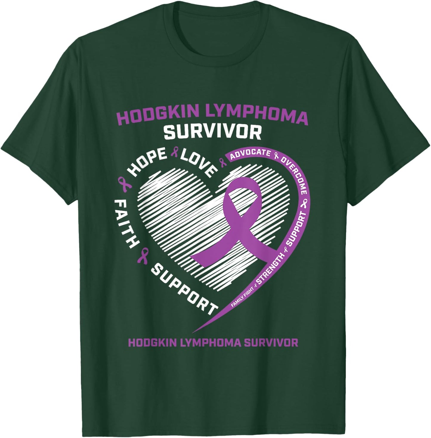 Cancer Survivor Shirts Hodgkin's Lymphoma Survivor T-Shirt - T-Shirt | Forest