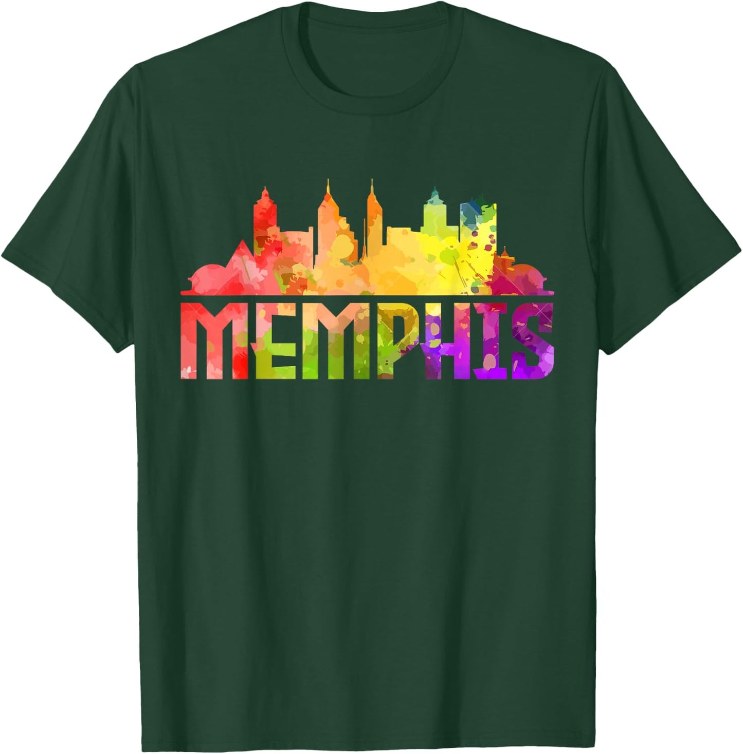 Memphis Skyline Tennessee Souvenir Gift T-Shirt - T-Shirt | Forest