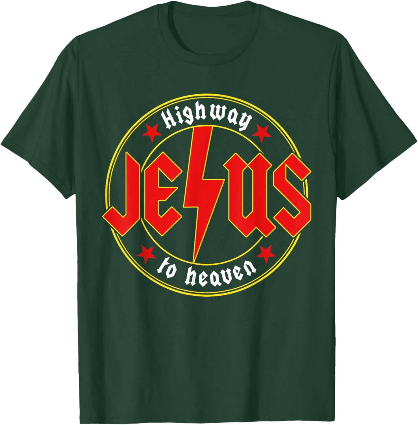 Jesus Highway To Heaven Christian Bible Verse Faith Prayer T-Shirt - T-Shirt | Forest