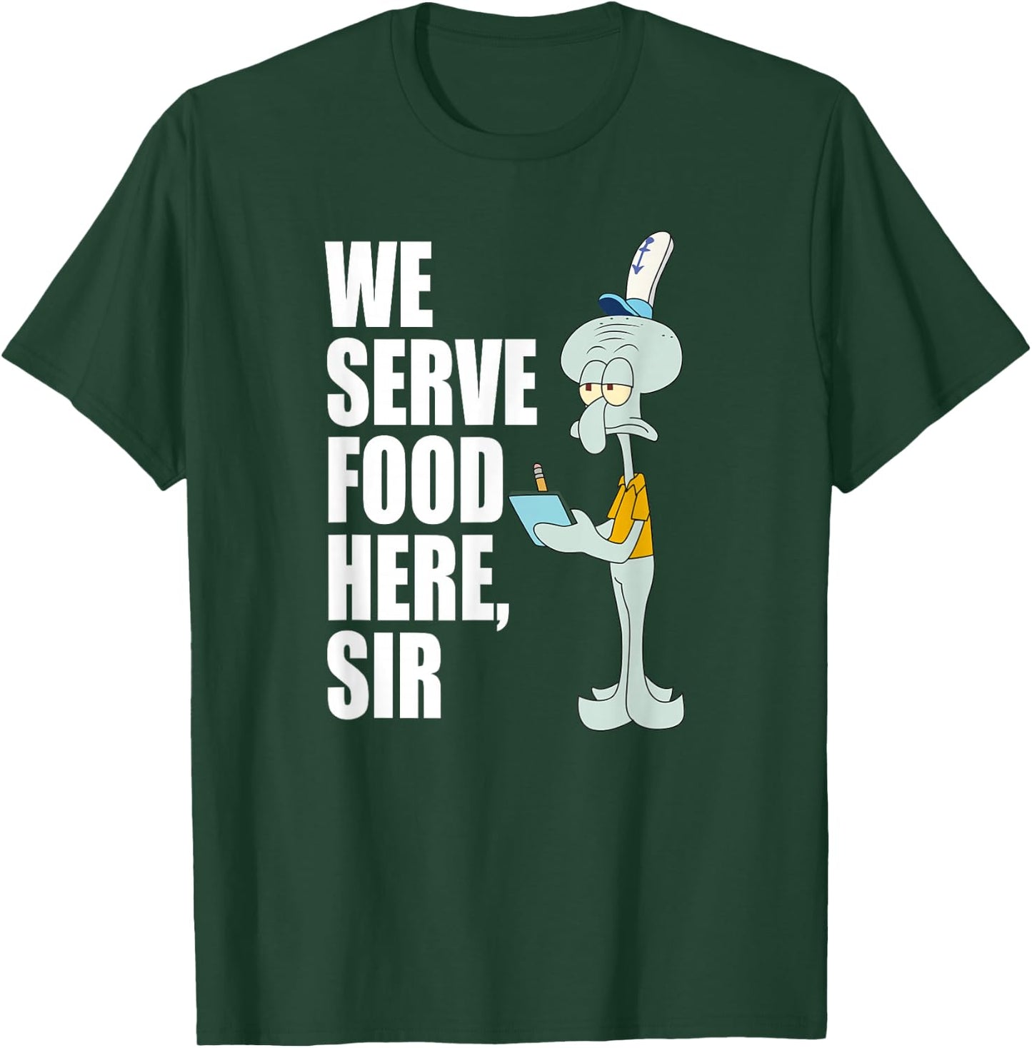 Mademark x SpongeBob SquarePants - Squidward - We Serve Food Here, Sir T-Shirt - T-Shirt | Forest