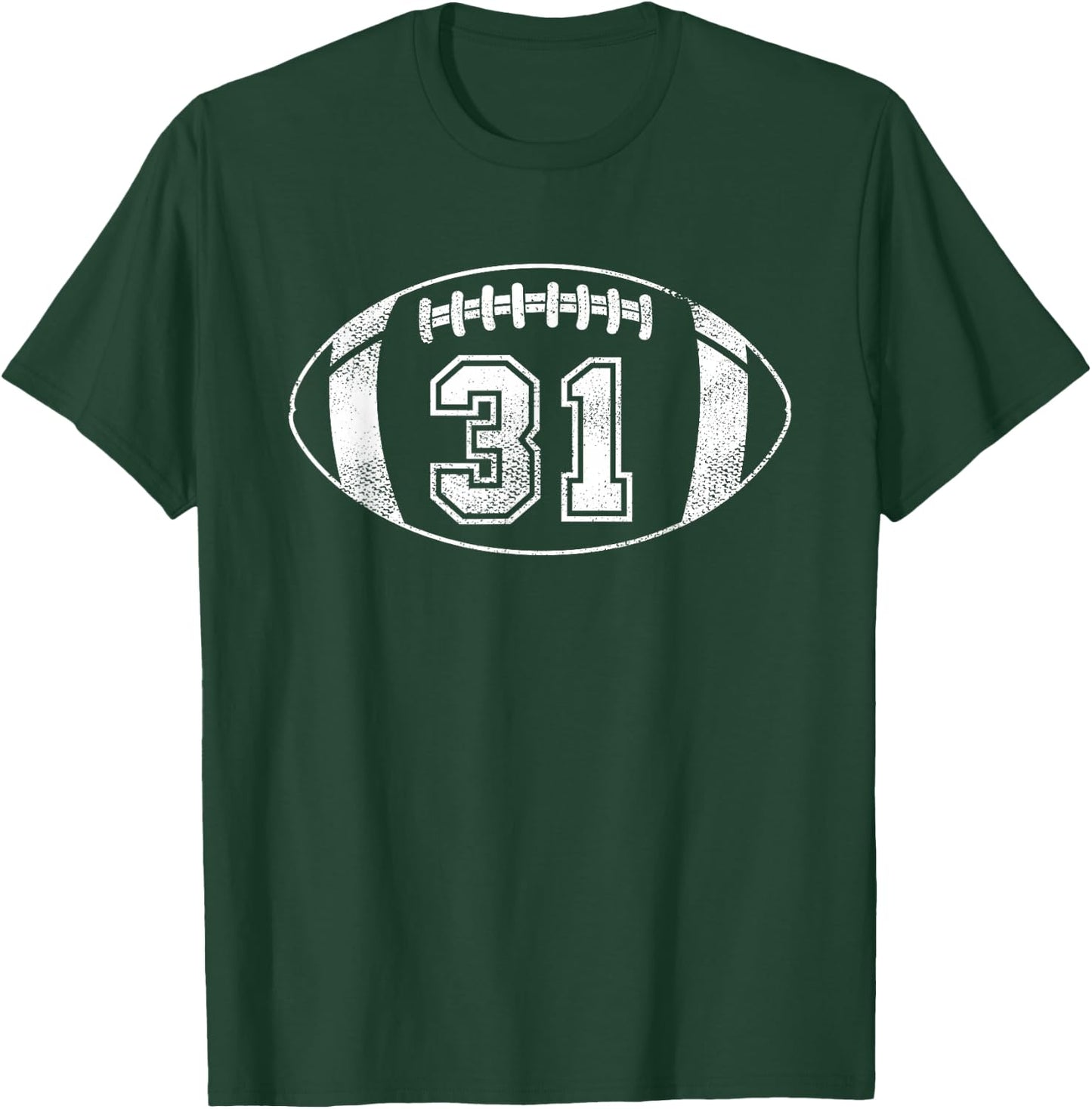 Football Player #31 Football Parent Jersey 31 Varsity Team T-Shirt - T-Shirt | Forest