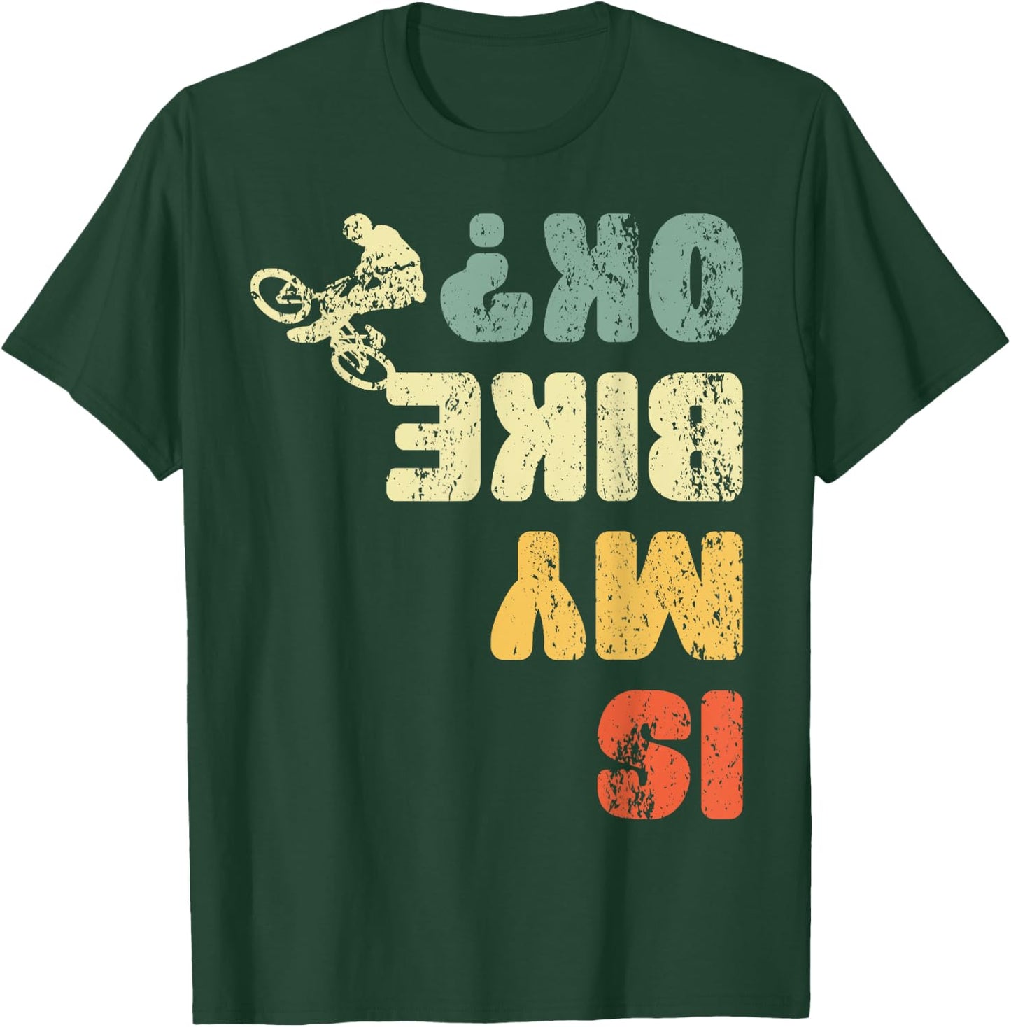 Retro Is My Bike Ok Youth Kids Vintage Cycling T-Shirt - T-Shirt | Forest