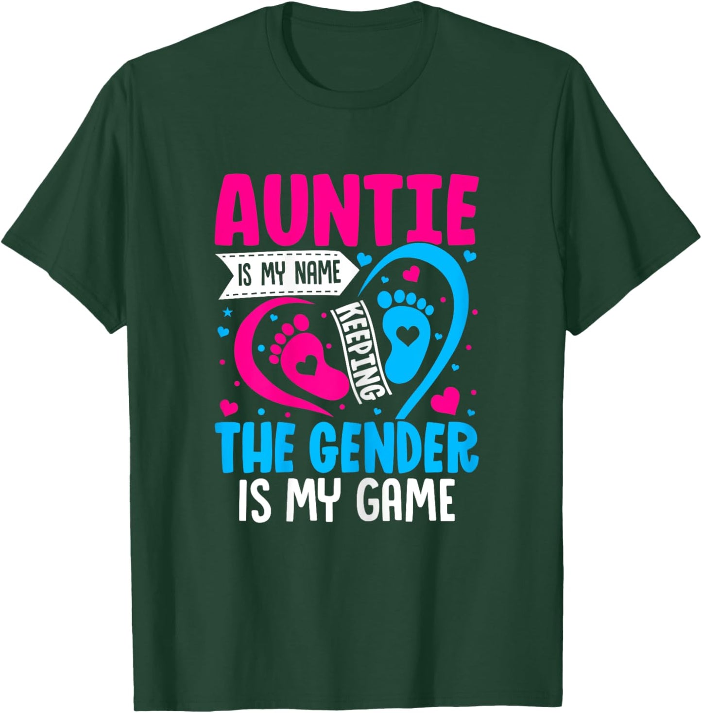 Gender Reveal Art Idea for a Keeper of the Gender Aunt T-Shirt - T-Shirt | Forest