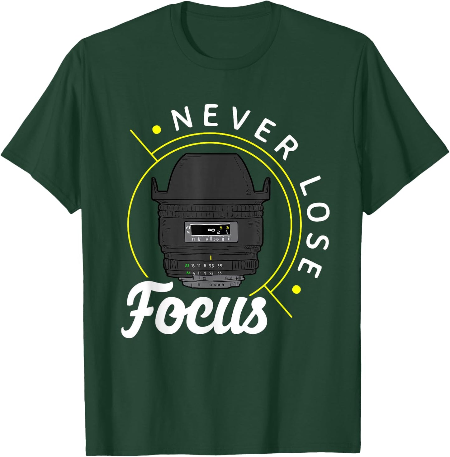Never lose focus - Photo Lense - Funny Photographer Camera T-Shirt - T-Shirt | Forest