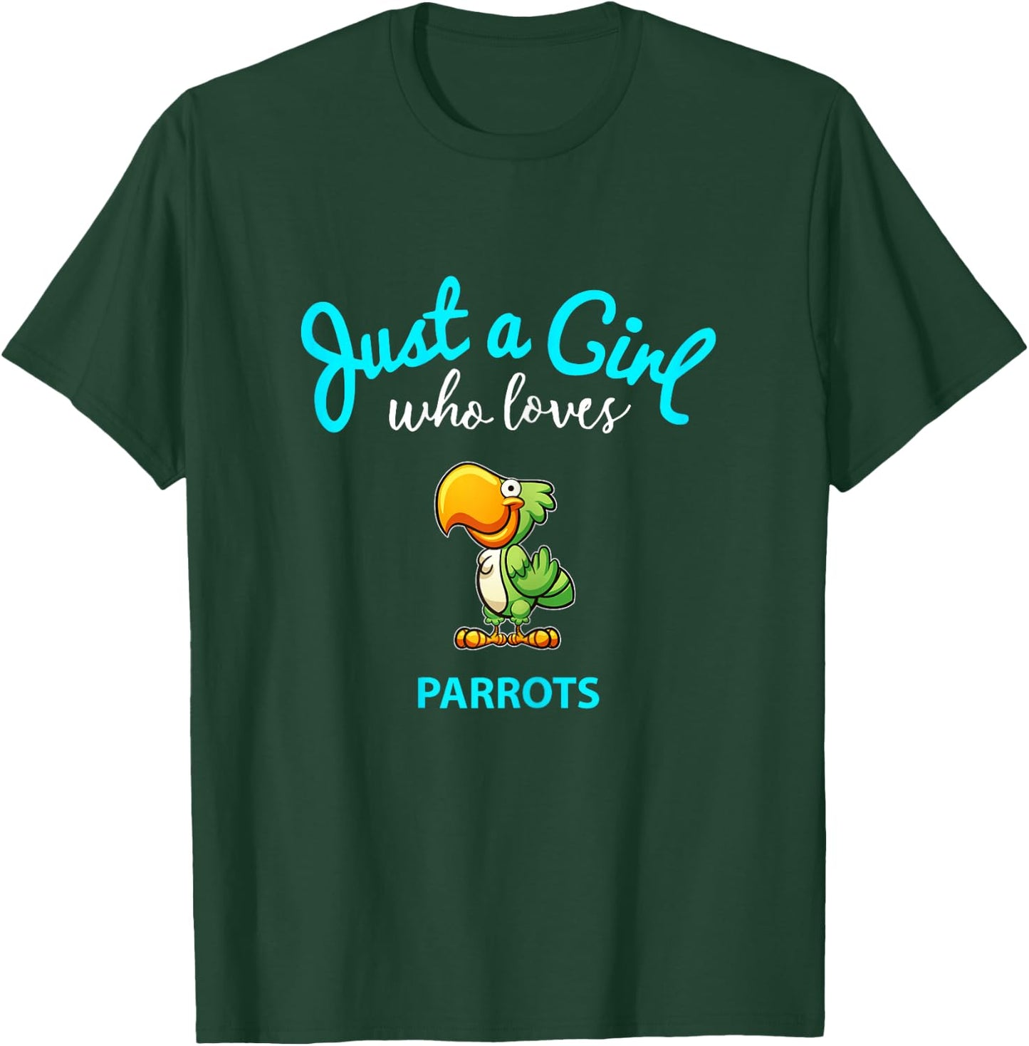 Parrot Shirt for Girls | Children Parrot T-Shirt - T-Shirt | Forest