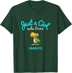 Parrot Shirt for Girls | Children Parrot T-Shirt - T-Shirt | Forest