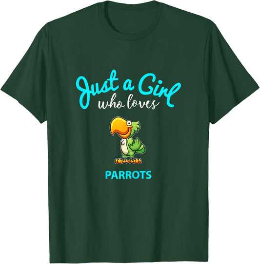 Parrot Shirt for Girls | Children Parrot T-Shirt - T-Shirt | Forest