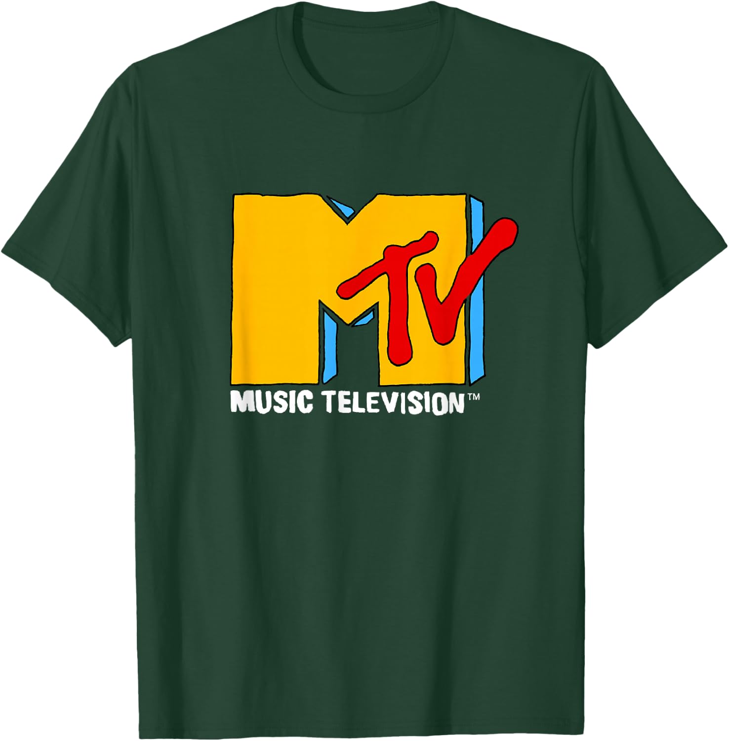 MTV Retro Eighties Neon Primary Color Pop Art Logo T-Shirt - T-Shirt | Forest