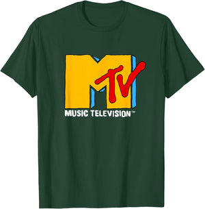 MTV Retro Eighties Neon Primary Color Pop Art Logo T-Shirt - T-Shirt | Forest