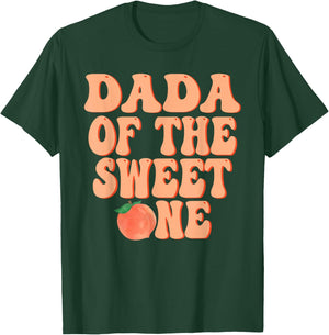 Dada of The Sweet One Peach 1st Birthday on Peach T-Shirt - T-Shirt | Forest