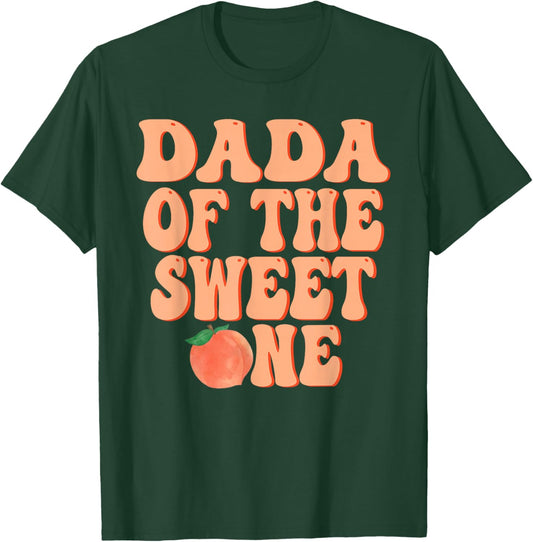 Dada of The Sweet One Peach 1st Birthday on Peach T-Shirt - T-Shirt | Forest
