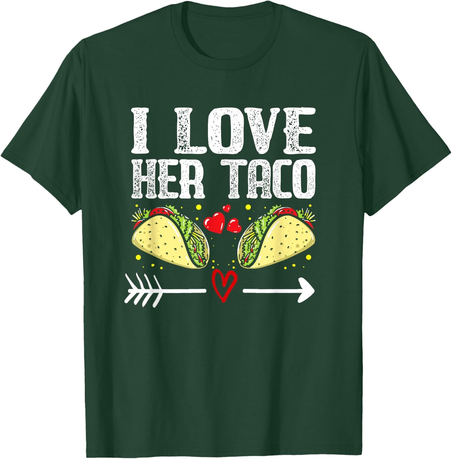 Mexican Couple Cinco De Mayo I Love Her Taco T-Shirt - T-Shirt | Forest