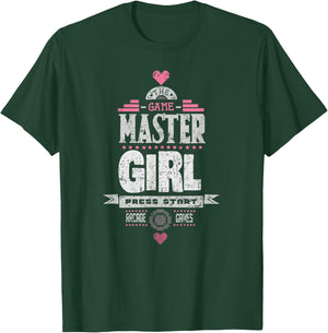 Master Gamer Girl Retro Arcade Games Player Women T-Shirt - T-Shirt | Forest