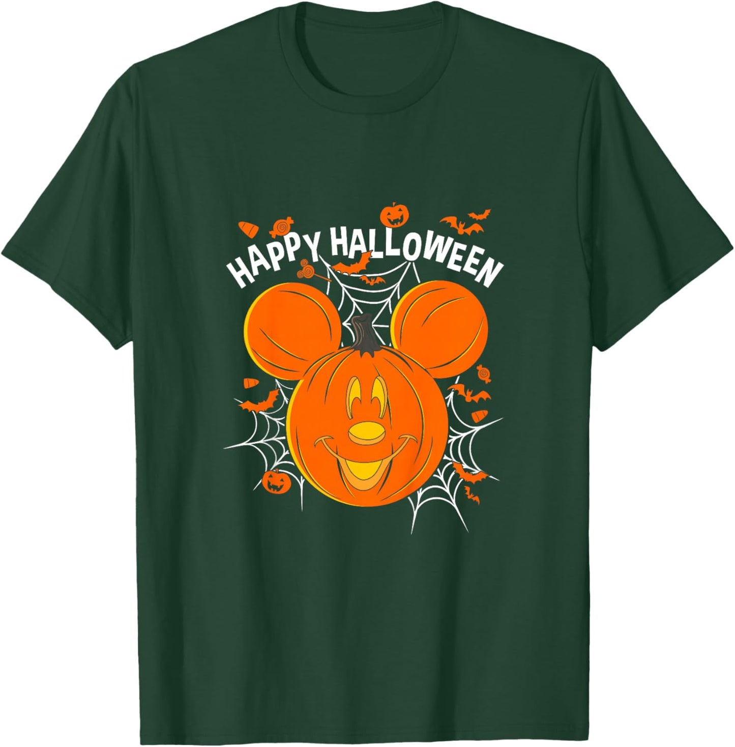 Kids Disney Mickey and Friends Halloween Mickey Pumpkin Youth T-Shirt - T-Shirt | Forest