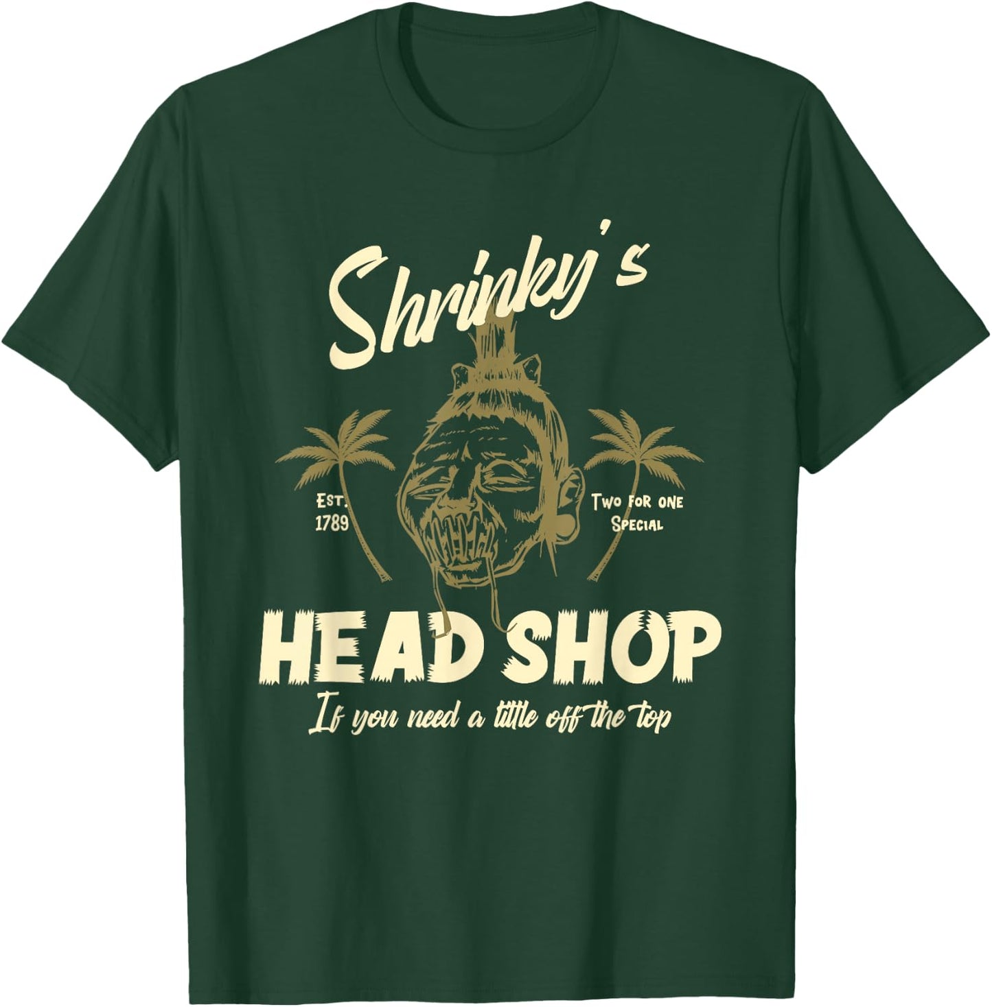 Psychobilly Shrunken Head Horror T-Shirt - T-Shirt | Forest
