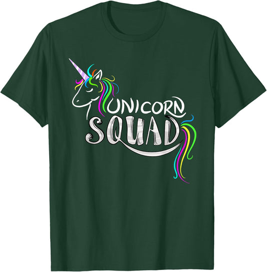 Cool Unicorn Squad | Funny Magical Equestrian Team Fan Gift T-Shirt - T-Shirt | Forest