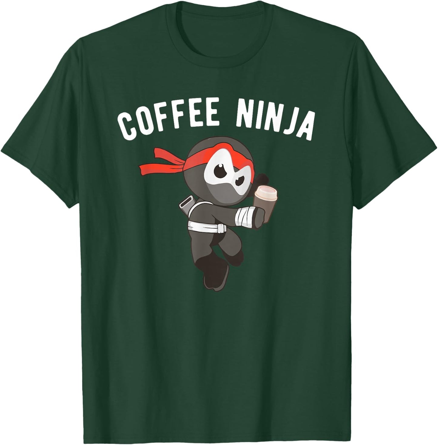 Coffee Ninja Martial Arts Barista Ninjutsu T-Shirt - T-Shirt | Forest