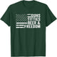 Guns Titties Beer & Freedom - Funny Drinking USA Flag T-Shirt - T-Shirt | Forest