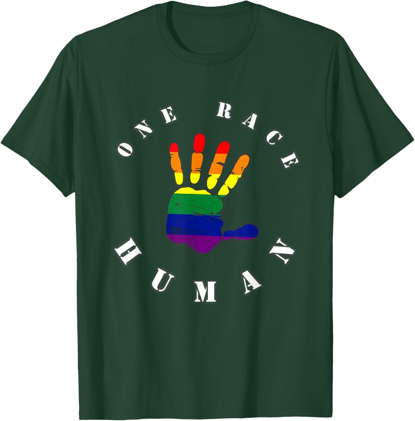 One Race, Human. | Against Racism T-Shirt - T-Shirt | Forest