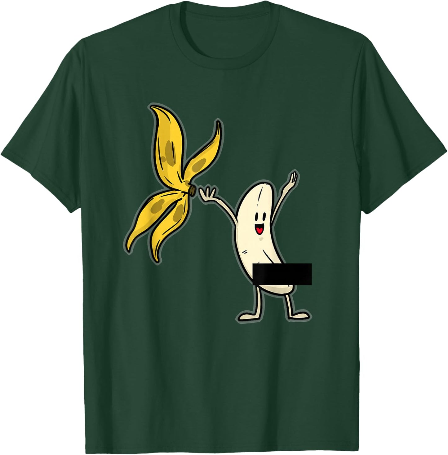 Banana Shirt Banana Striptease Censored Naked Fruit Adult T-Shirt - T-Shirt | Forest